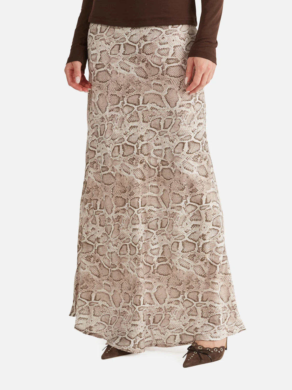 Ena Pelly Sadie Maxi Skirt - Snake Skin