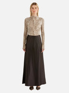 Ena Pelly Sadie Long Sleeve Top - Snake Skin