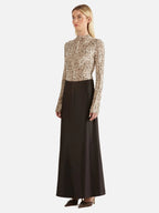 Ena Pelly Sadie Long Sleeve Top - Snake Skin