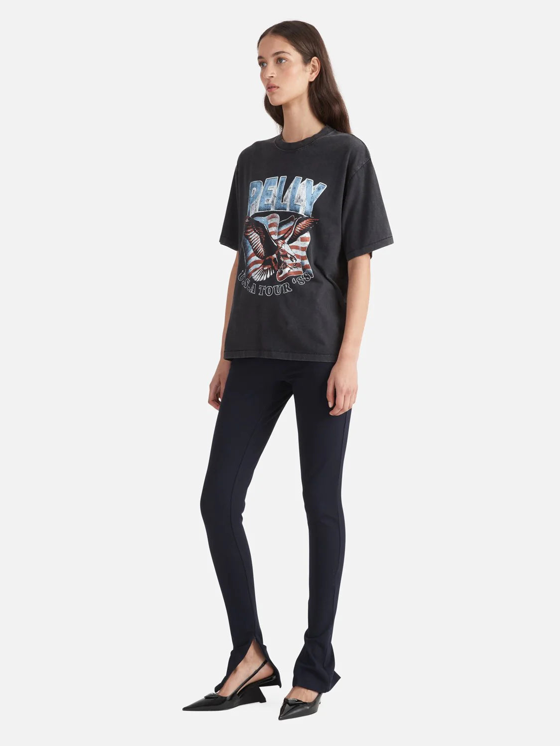 Ena Pelly- Pelly Tour Relaxed Tee-Vintage Black