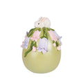Holly & Ivy Spring Floral Bunny Egg - Green