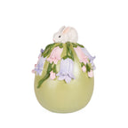Holly & Ivy Spring Floral Bunny Egg - Green