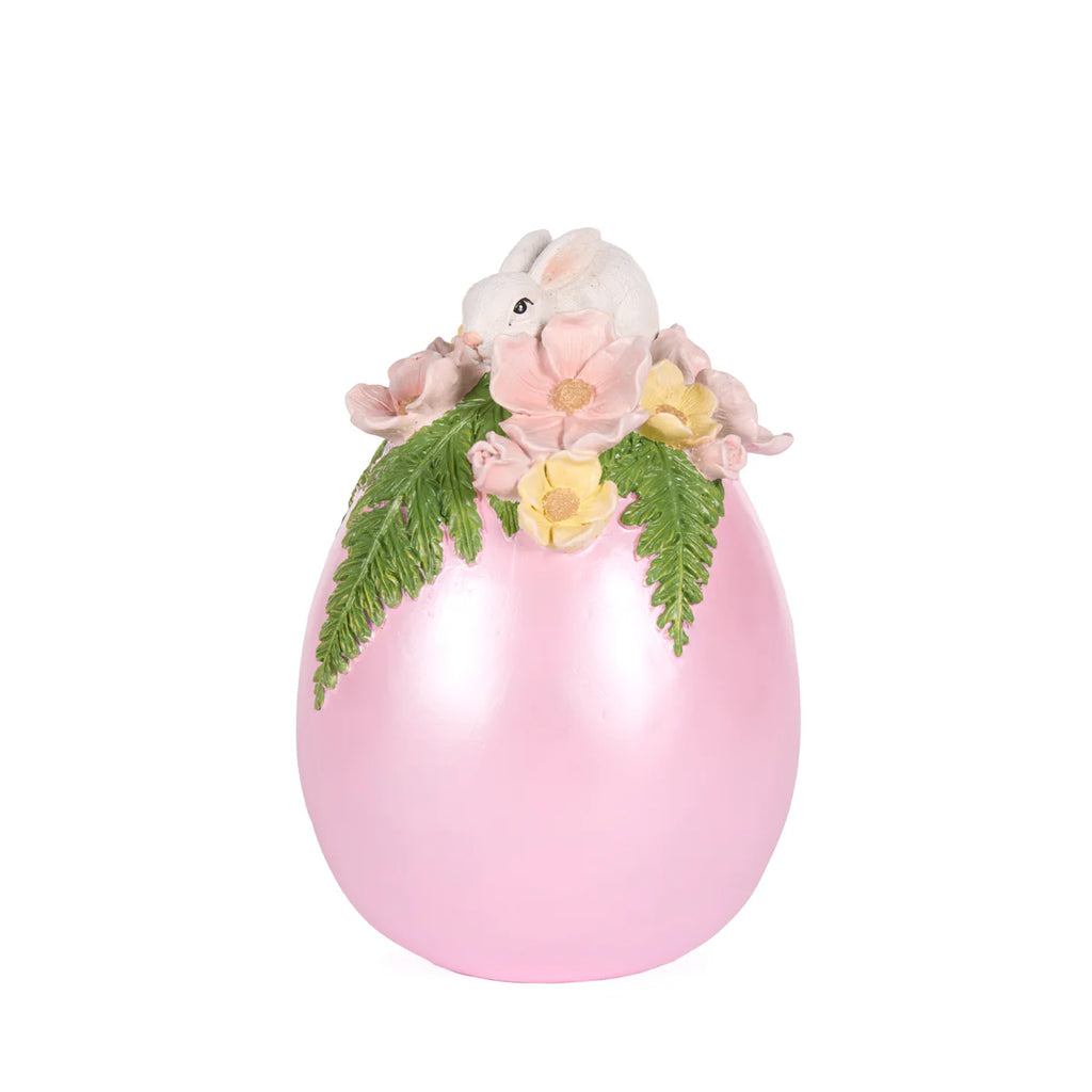 Holly & Ivy Spring Fern Bunny Egg - Pink