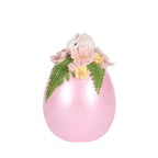 Holly & Ivy Spring Fern Bunny Egg - Pink