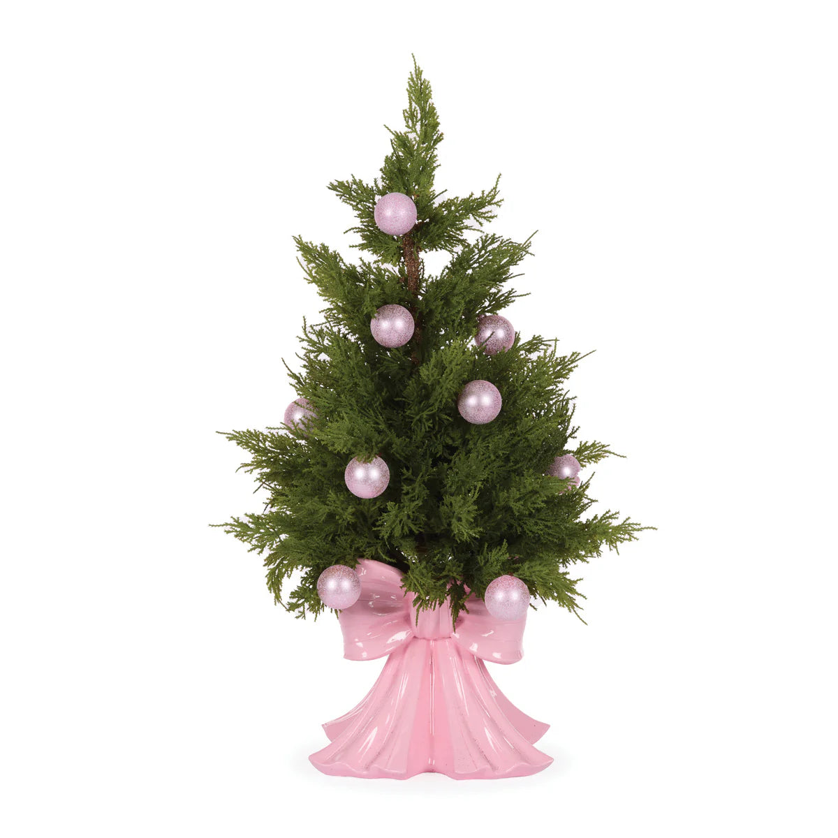 Holly & Ivy 66 CM PINK BOW CHRISTMAS TREE