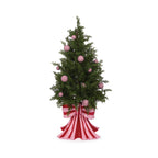 Holly & Ivy 114.5 CM RED AND PINK BOW CHRISTMAS TREE