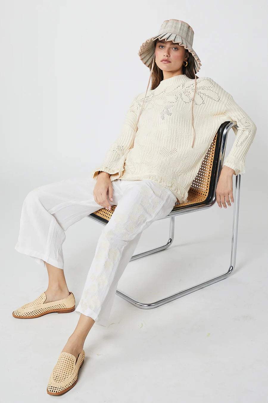 Rue Stiic Danna Sweater - Ecru Textured
