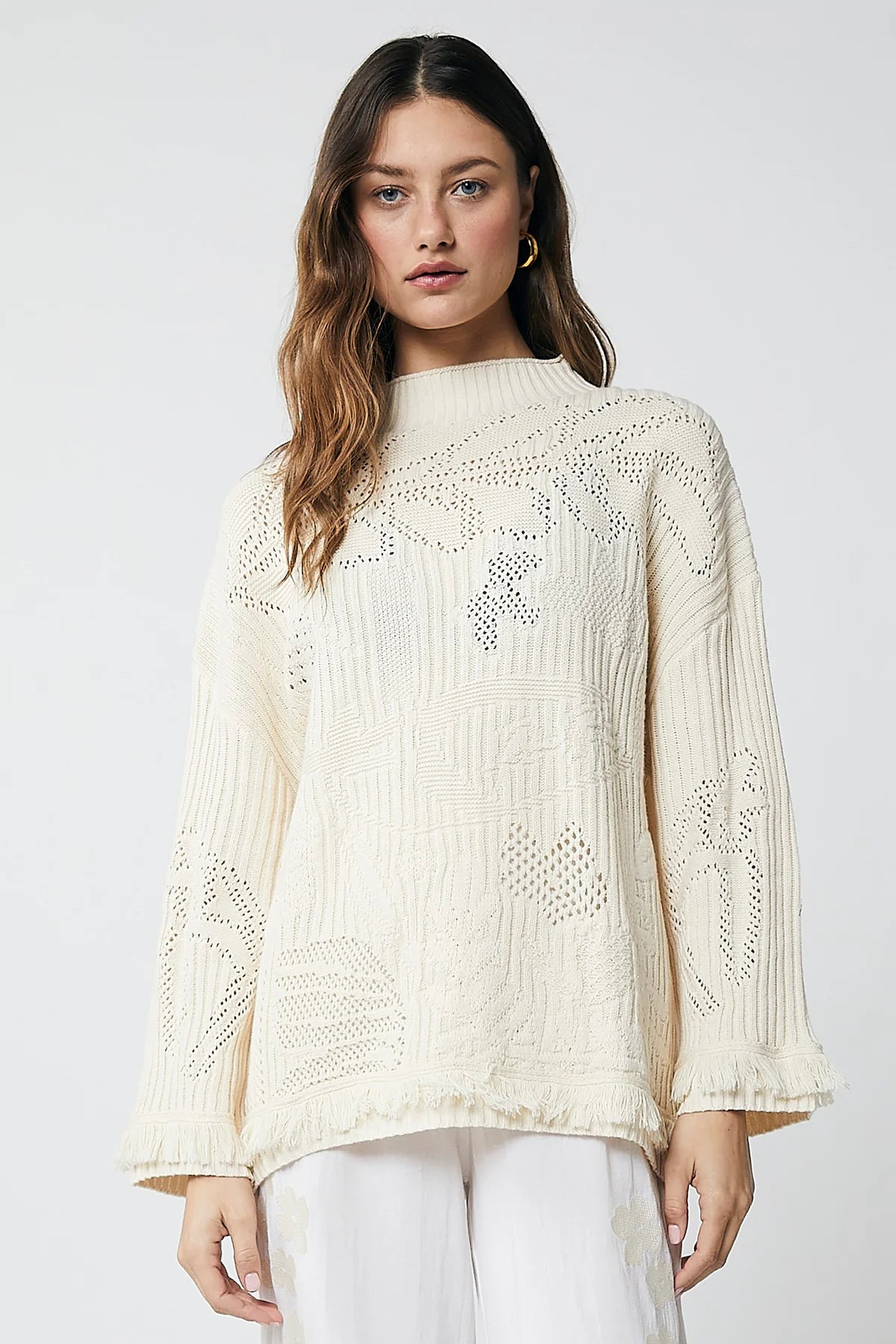 Rue Stiic Danna Sweater - Ecru Textured