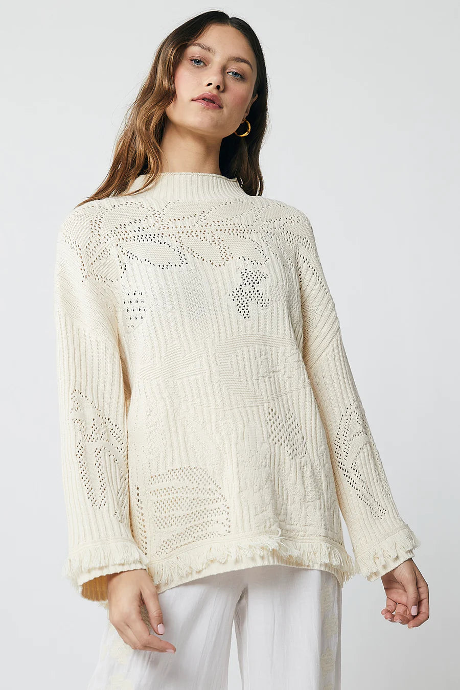 Rue Stiic Danna Sweater - Ecru Textured
