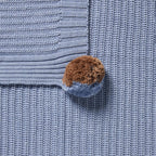Wilson & Frenchy Blue Speckle Organic Knitted Blanket