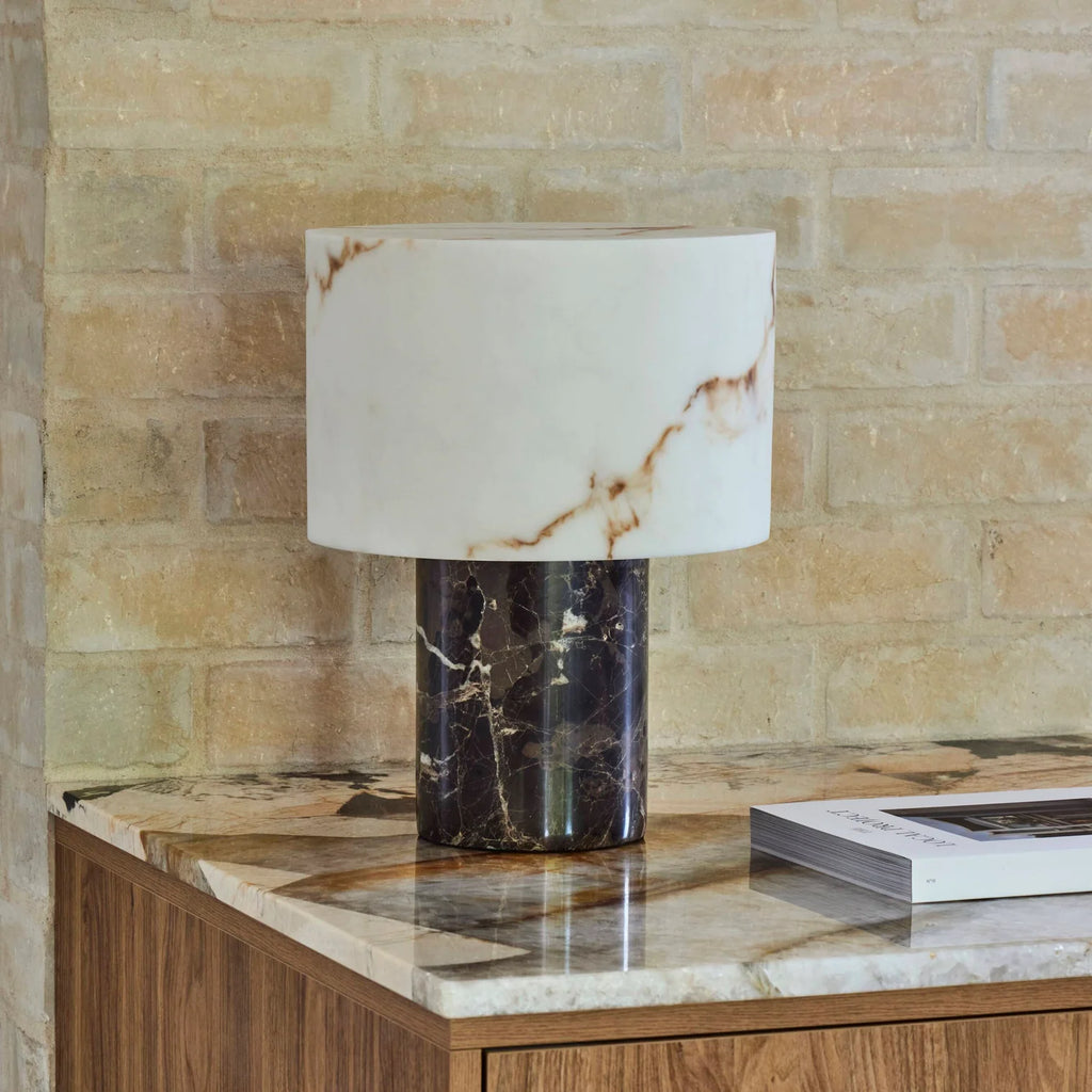 Amalfi Kian Table Lamp Brown & White