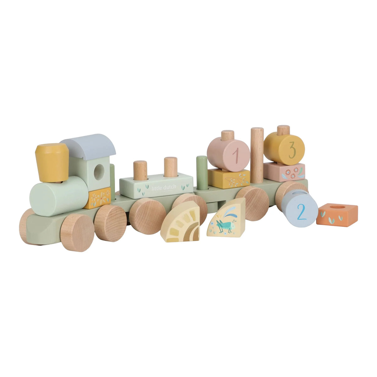 Little Dutch Safari Friends Wooden Block Train