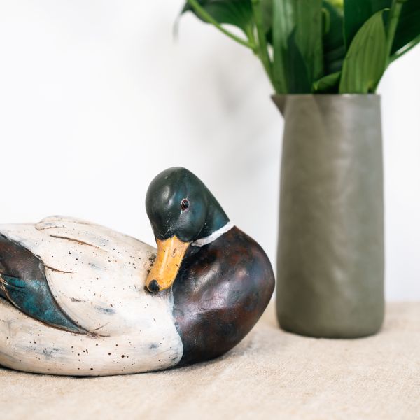 Mediterranean Markets Hand-Painted Resin Duck