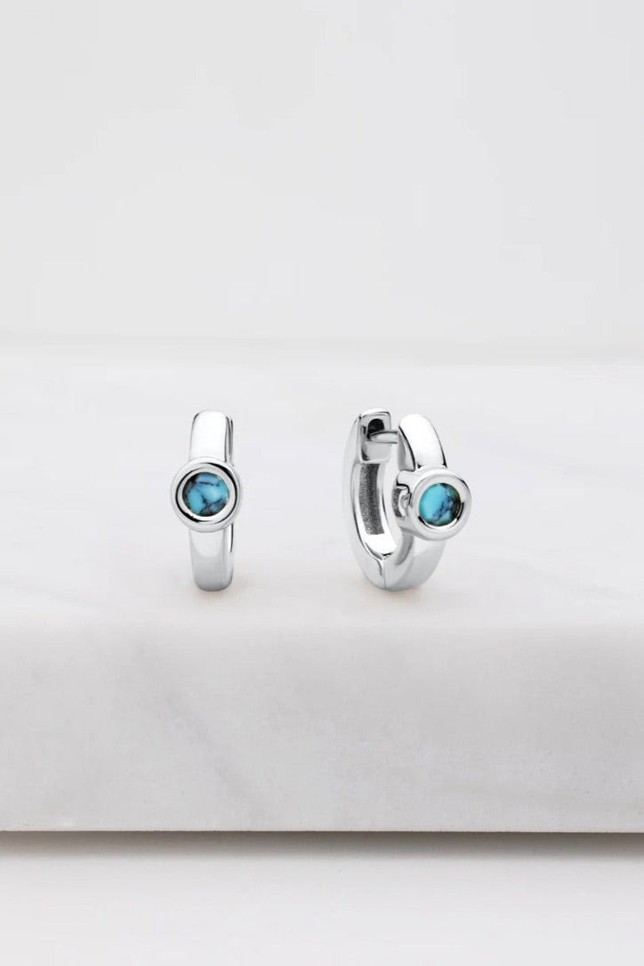 Zafino Luna Huggie Earring - Turquoise