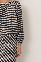 Adorne Yasmine Raglan Sleeve Gingham Top