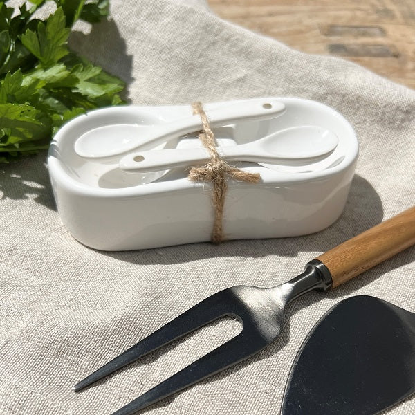 Mediterranean Markets Twin Bowl With Spoons