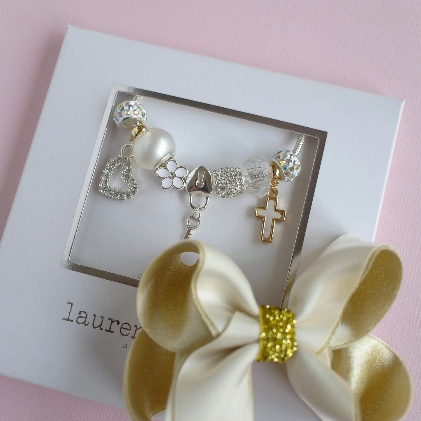 Lauren Hinkley Cross Charm Bracelet