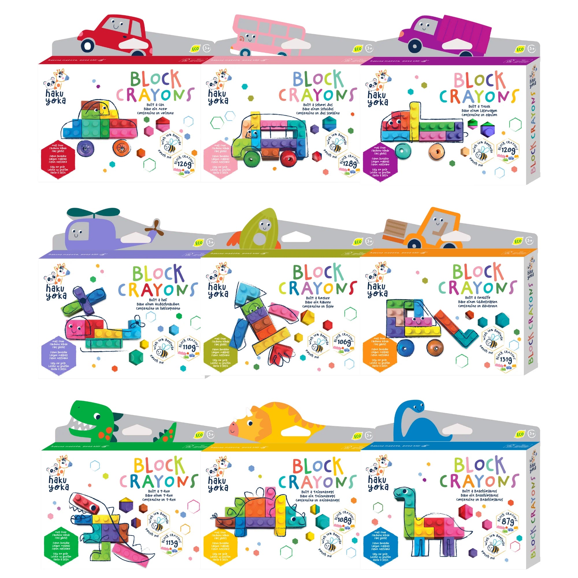 Haku Yoka Block Crayons - Assorted