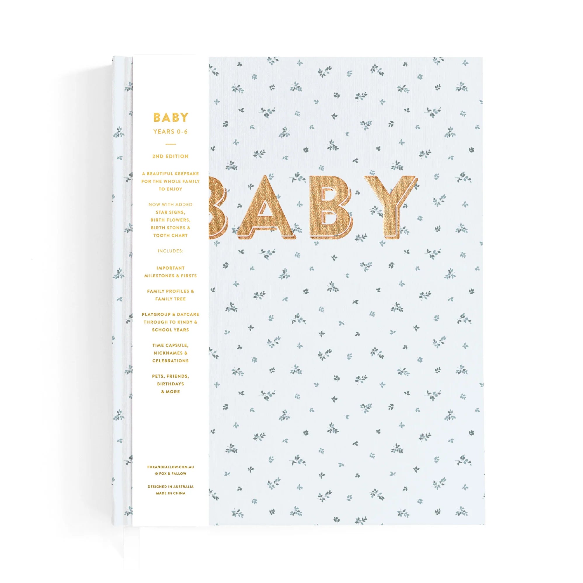 Fox & Fallow Baby Book Bluebell Boxed