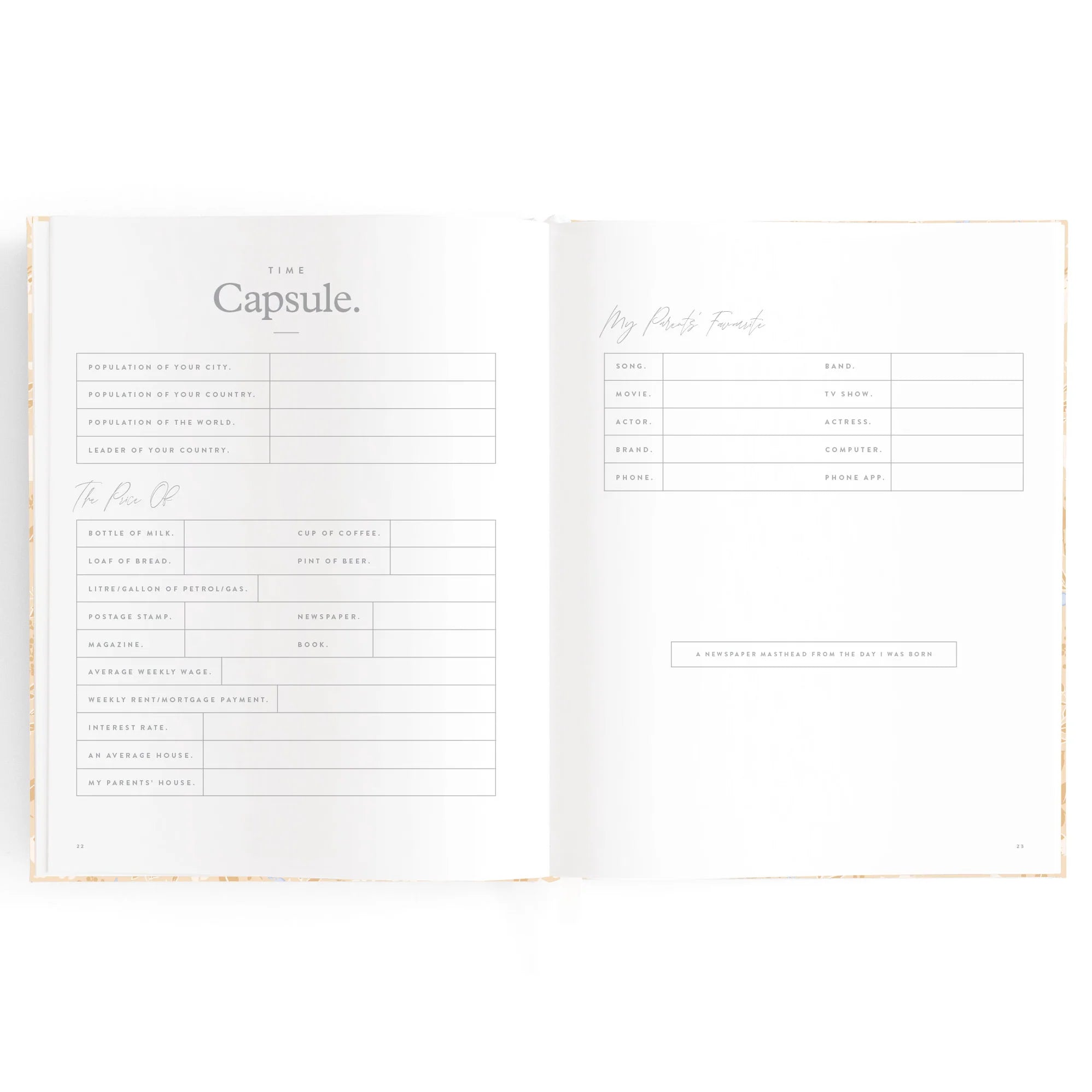 Fox & Fallow Baby Book Forest Friends Maple Boxed