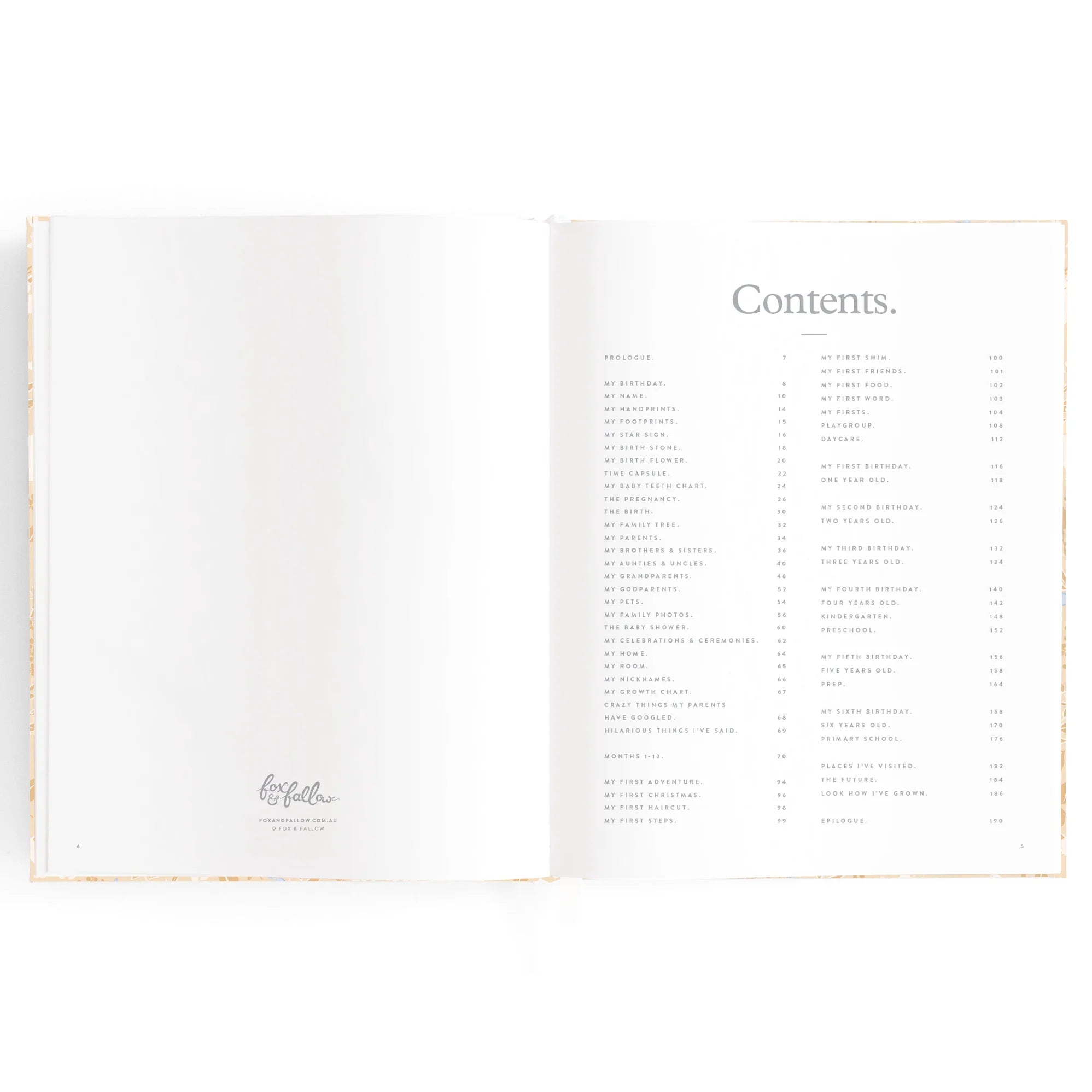 Fox and Fallow Baby Book Forest Friends Cornflour Blue Boxed