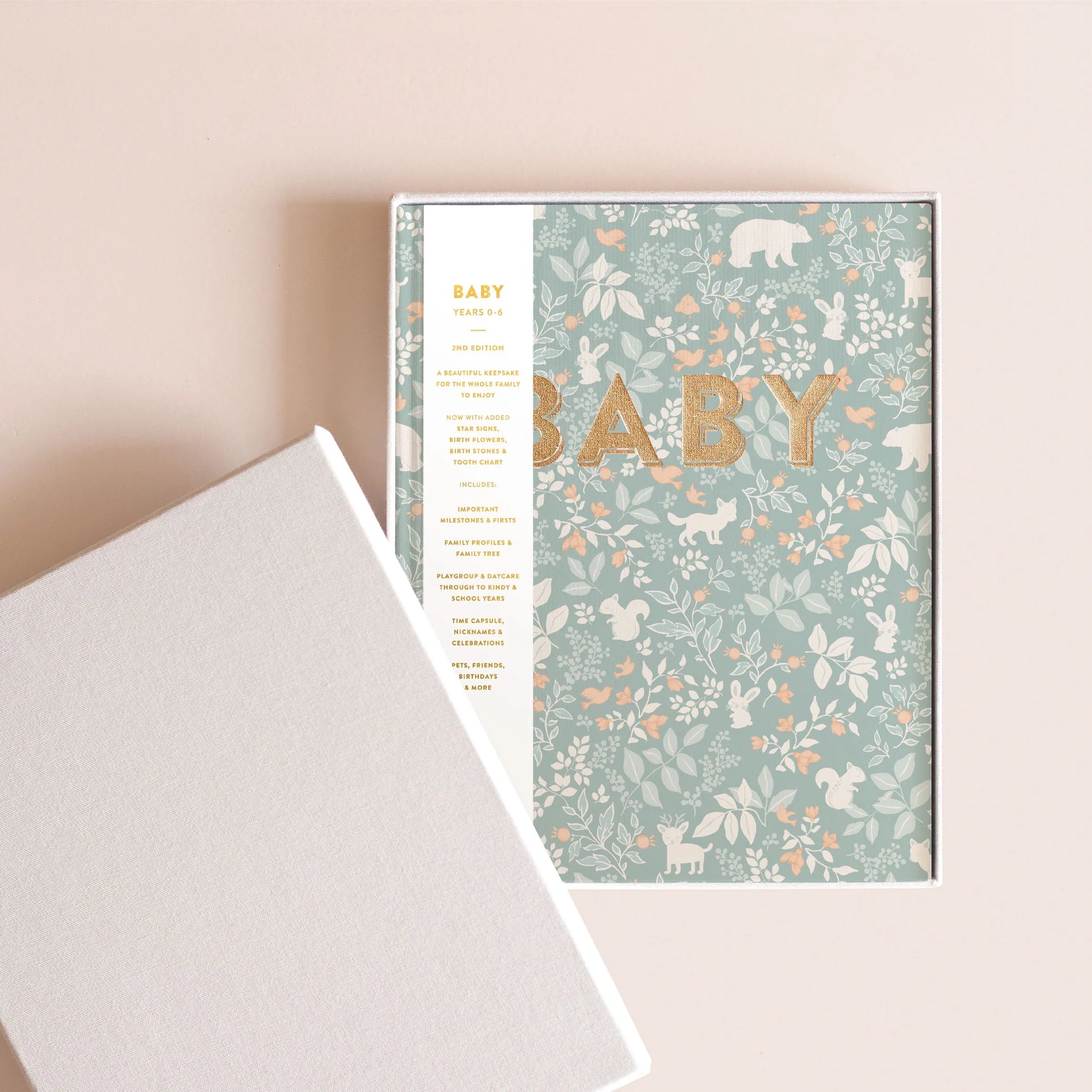 Fox & Fallow Baby Book Forest Friends Sage Boxed