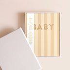 Fox and Fallow Baby Book Coffee Stripe Boxed