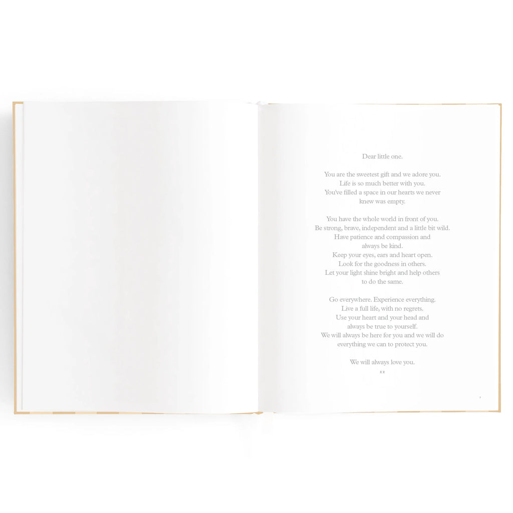 Fox and Fallow Baby Book Coffee Stripe Boxed