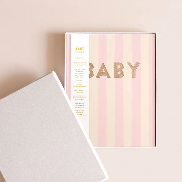 Fox and Fallow Baby Book Petal Stripe Boxed