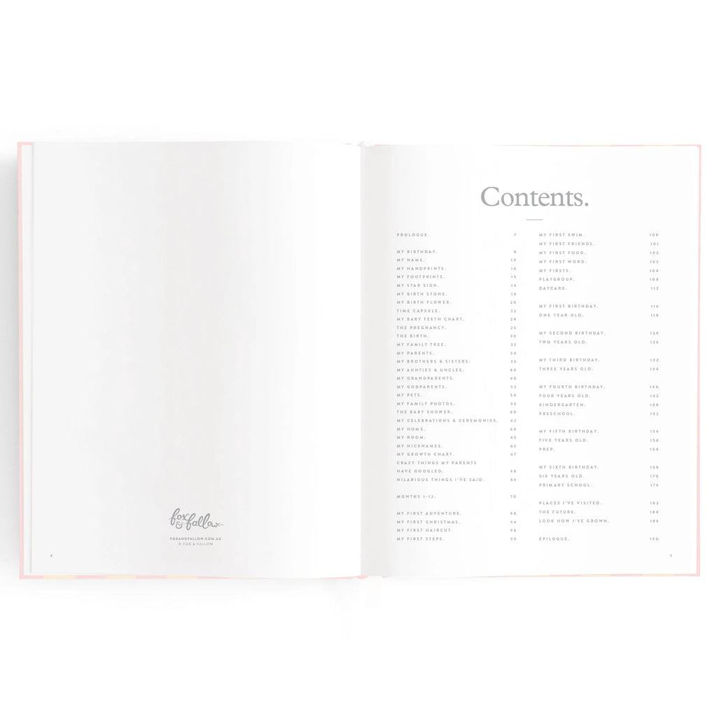 Fox and Fallow Baby Book Petal Stripe Boxed