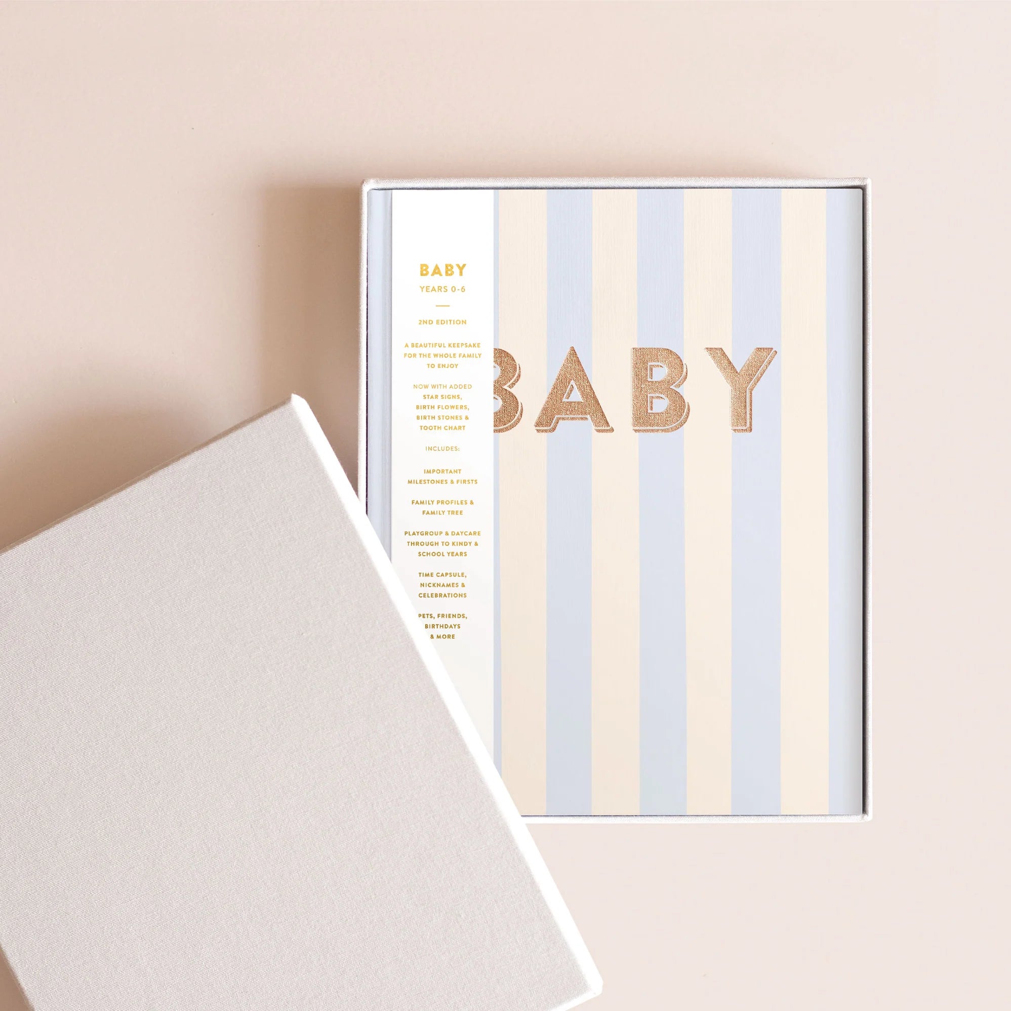 Fox and Fallow Baby Book Cloud Stripe Boxed