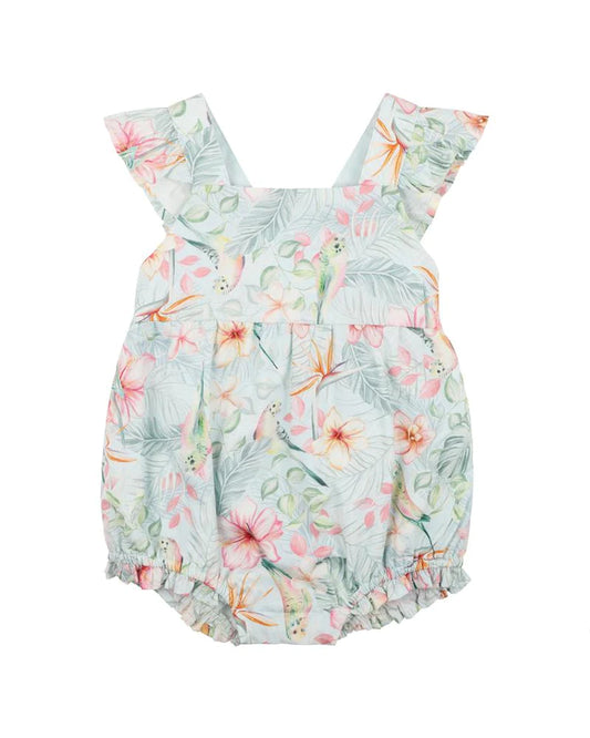 Bebe Budgie Blue Floral Bodysuit