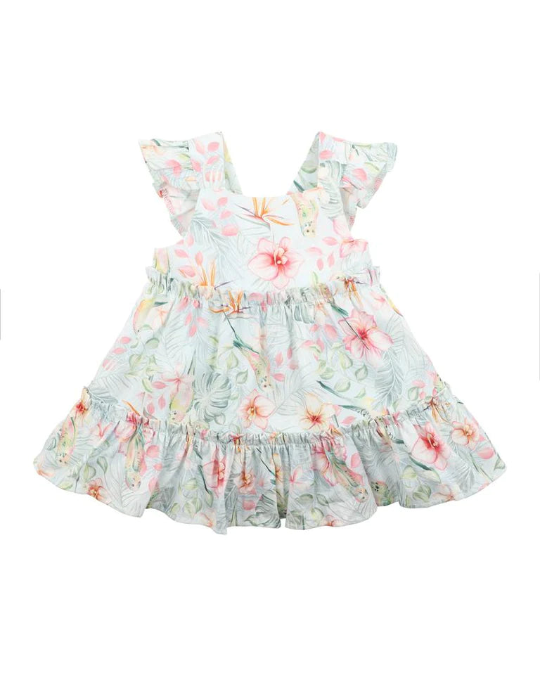 Bebe Budgie Blue Floral Dress