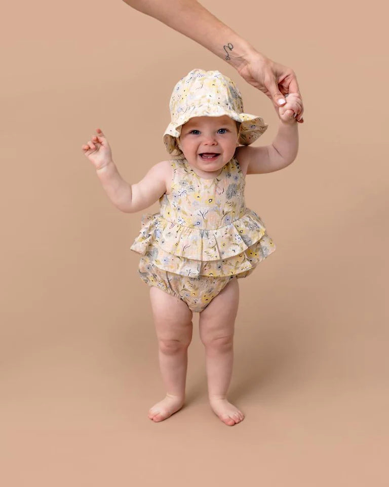 Fox and Finch DANDELION PRINT FRILL BODYSUIT