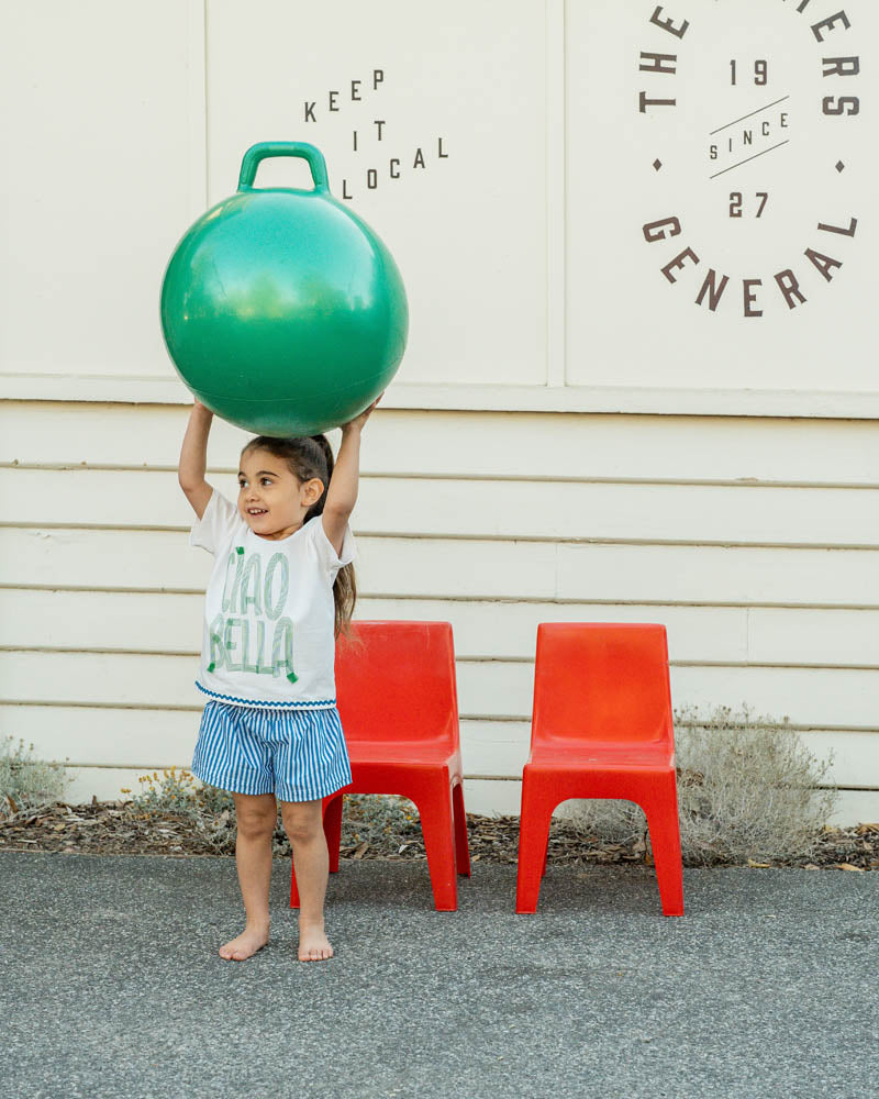 Fox & Finch Summer Vacay Stripe Flared Shorts