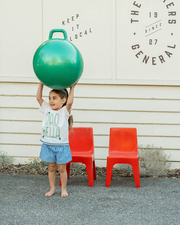 Fox & Finch Summer Vacay Stripe Flared Shorts