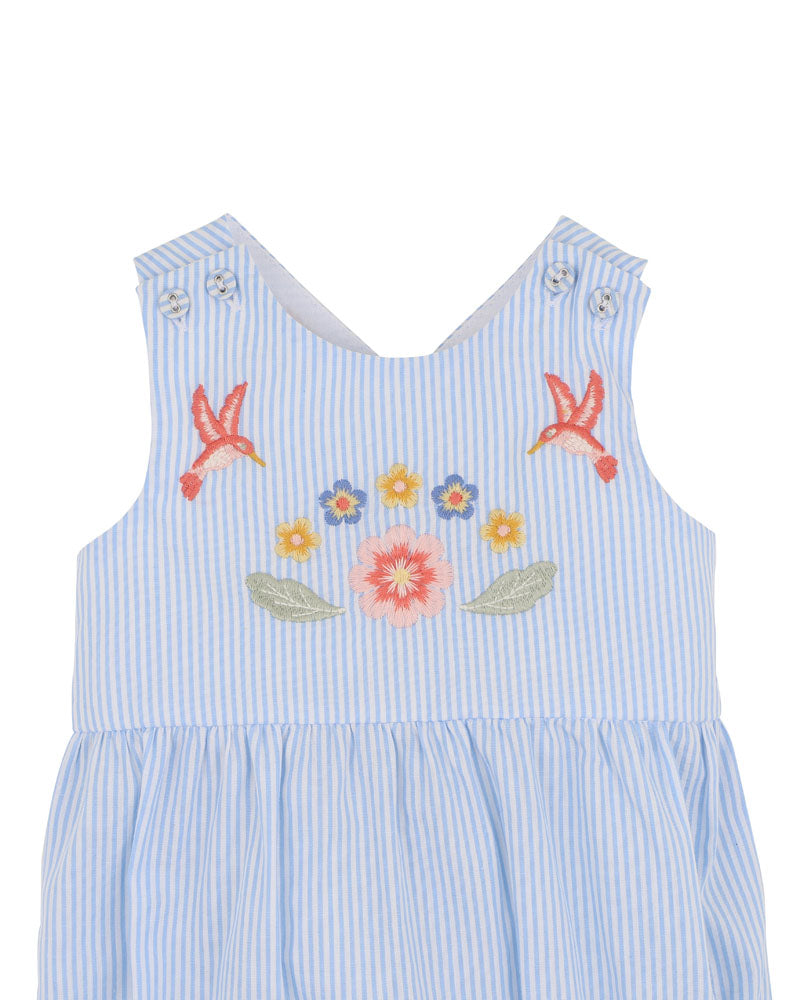 Fox & Finch Songbird Stripe Embroidered Bodysuit