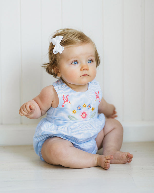 Fox & Finch Songbird Stripe Embroidered Bodysuit