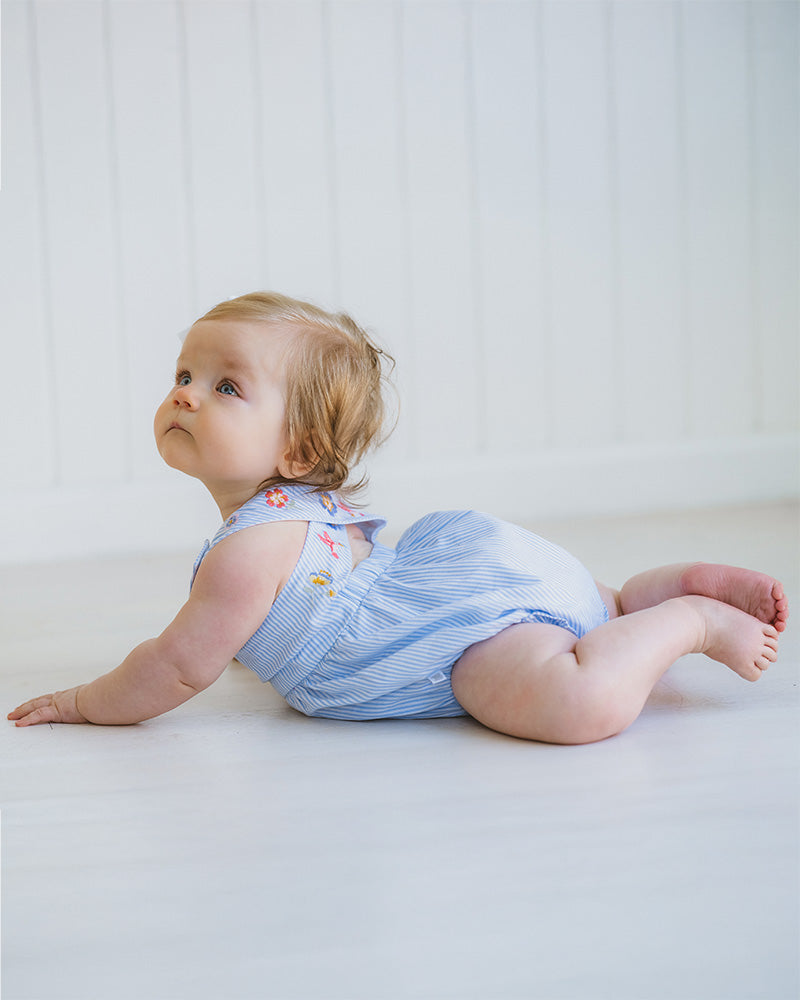 Fox & Finch Songbird Stripe Embroidered Bodysuit