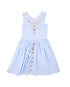 Fox & Finch Songbird Stripe Embroidered Cross Back Dress