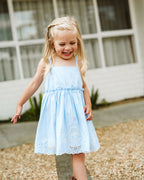 Fox & Finch Piccolina Cutwork Stripe Dress