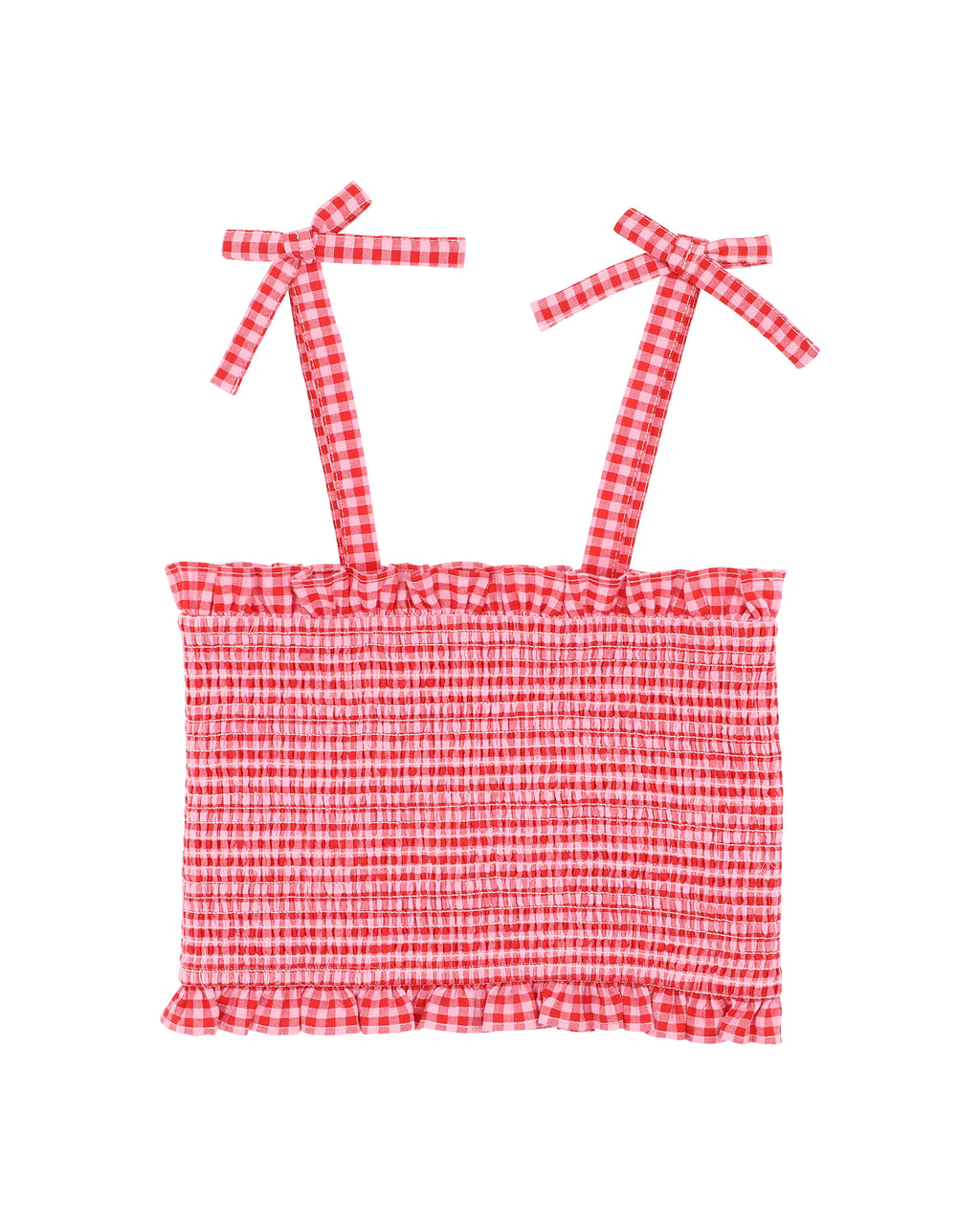 Fox & Finch Sundae Gingham Shirred Top