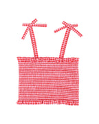 Fox & Finch Sundae Gingham Shirred Top