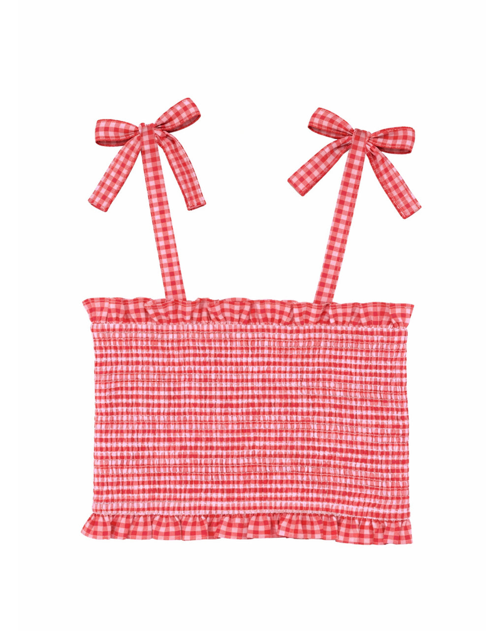 Fox & Finch Sundae Gingham Shirred Top