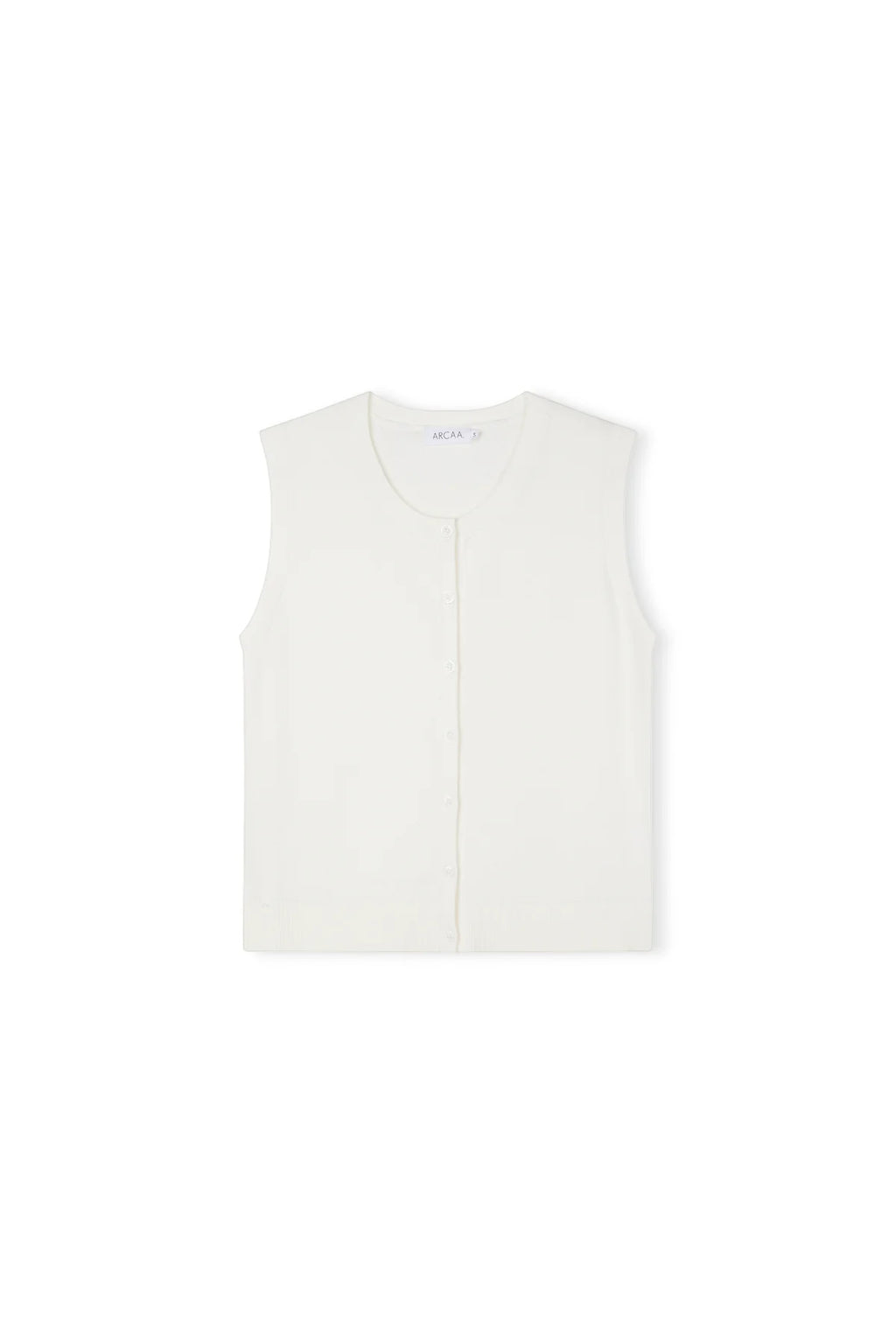 ARCAA Finley Button Up Vest - White