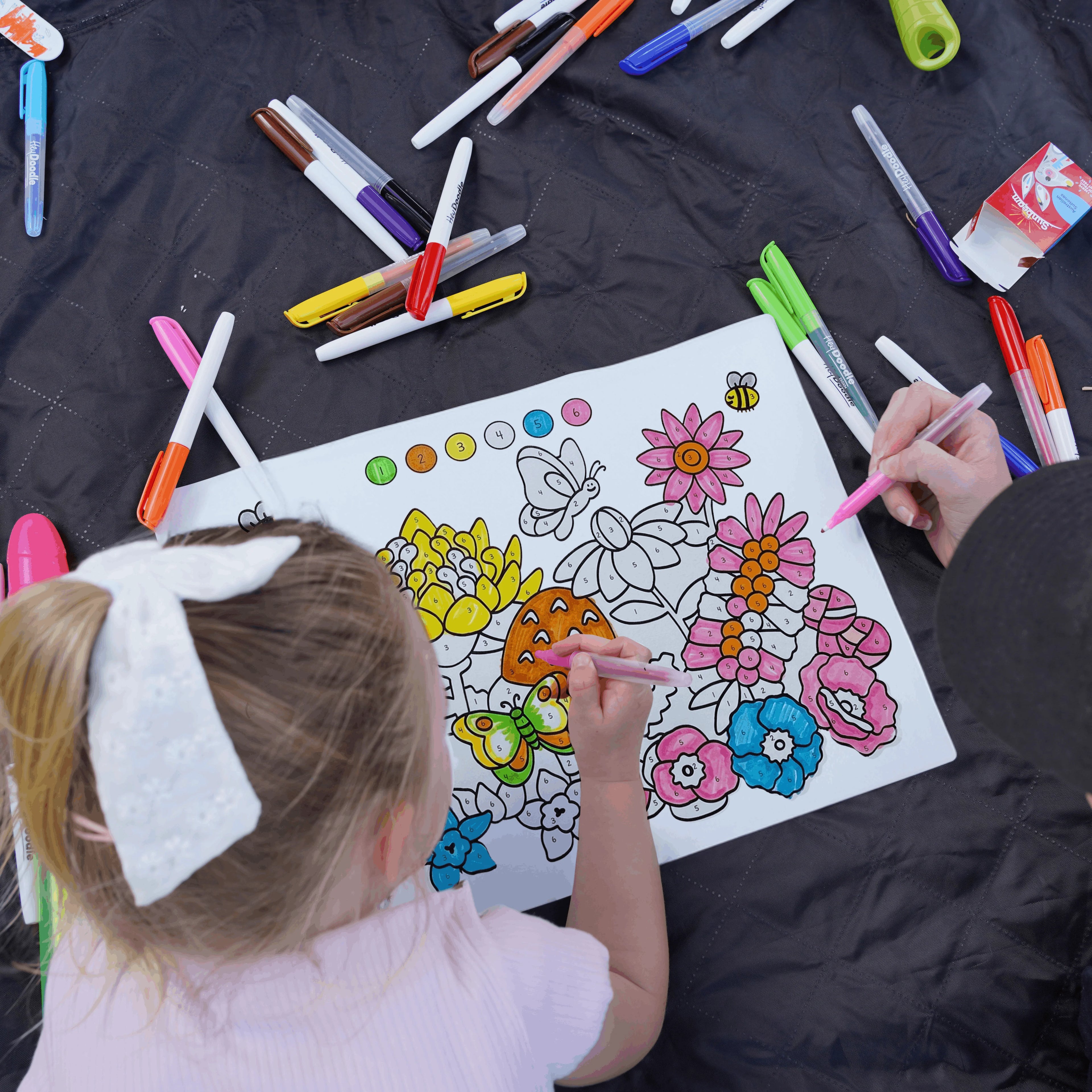 Hey Doodle - Flower Power Classic Colouring & Doodle Mat