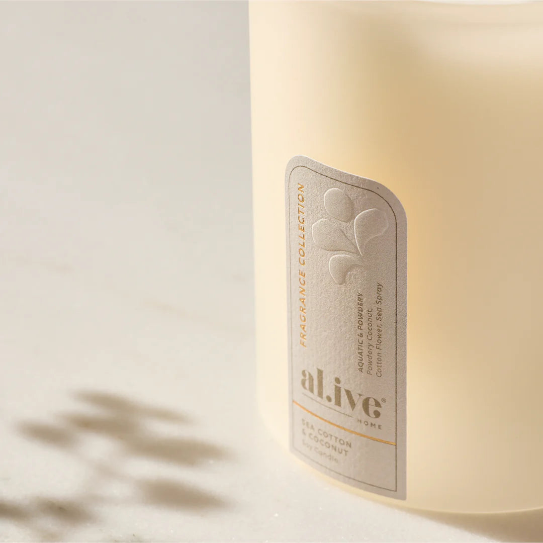 Al.ive Body Soy Candle- Sea Cotton & Coconut