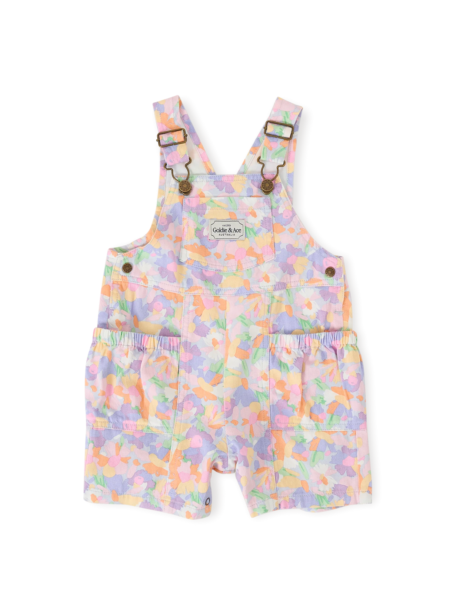 Goldie + Ace Pastel Bouquet James Pocket Overalls