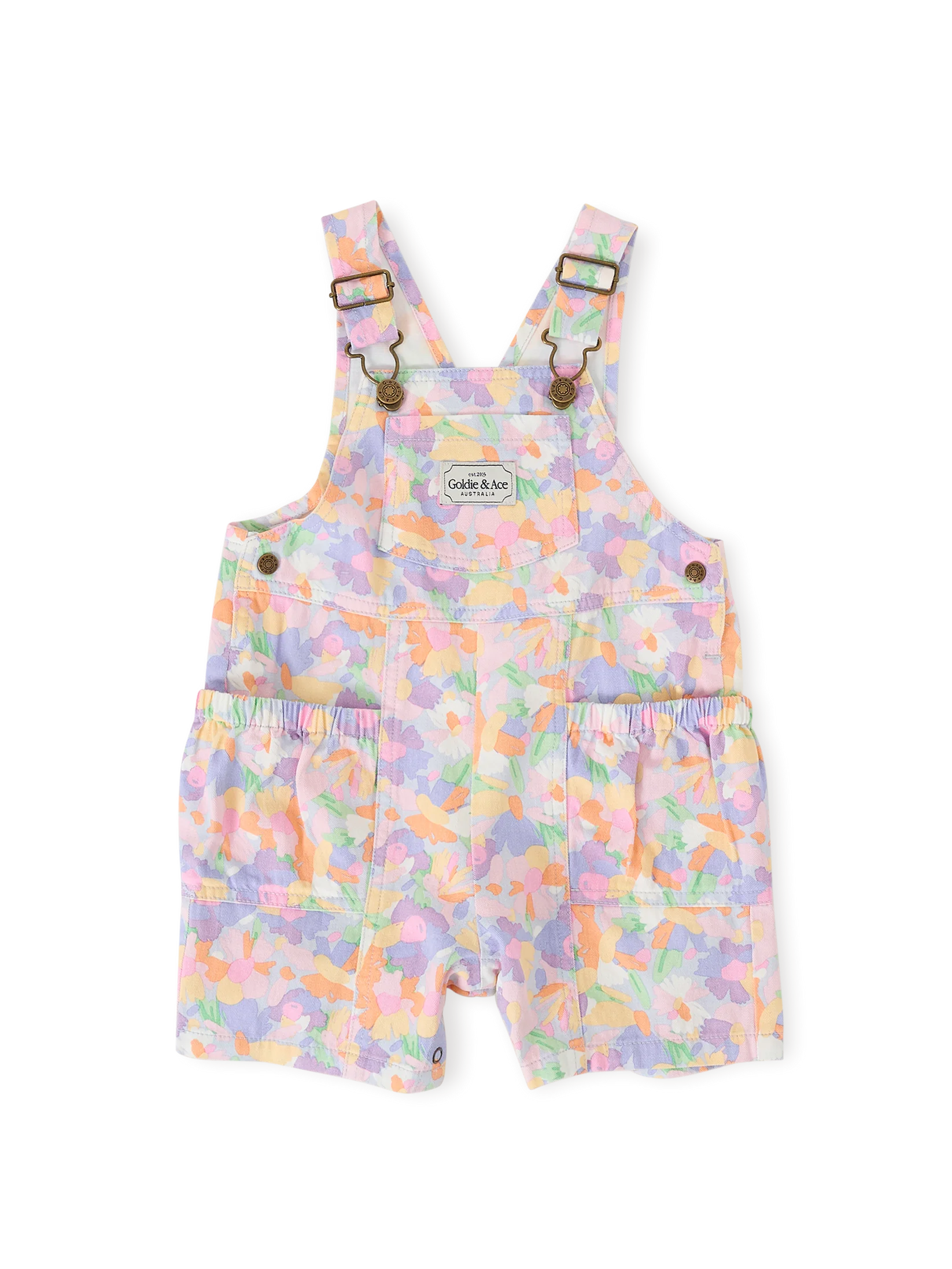 Goldie + Ace Pastel Bouquet James Pocket Overalls