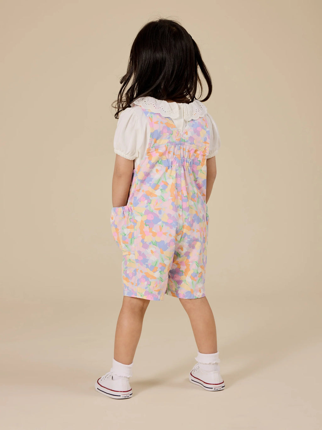 Goldie + Ace Pastel Bouquet James Pocket Overalls
